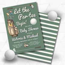 Par-tee Golf Baby Shower Invitation