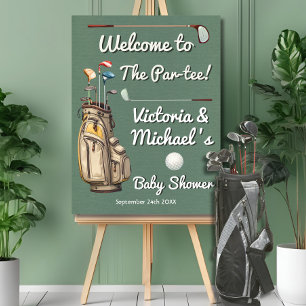 Par-tee Golf Baby Shower Welcome sign