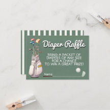 Par-tee Golf Diaper Raffle card