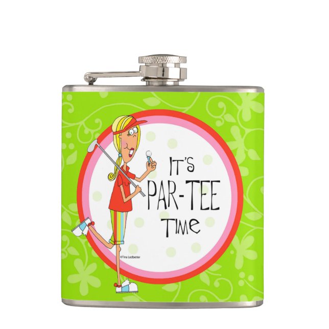 Par-tee golf flask (Front)