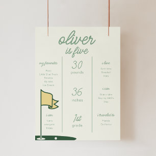 Par-Tee Golf Themed Milestone Poster