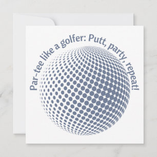 Par-tee like a golfer invitation