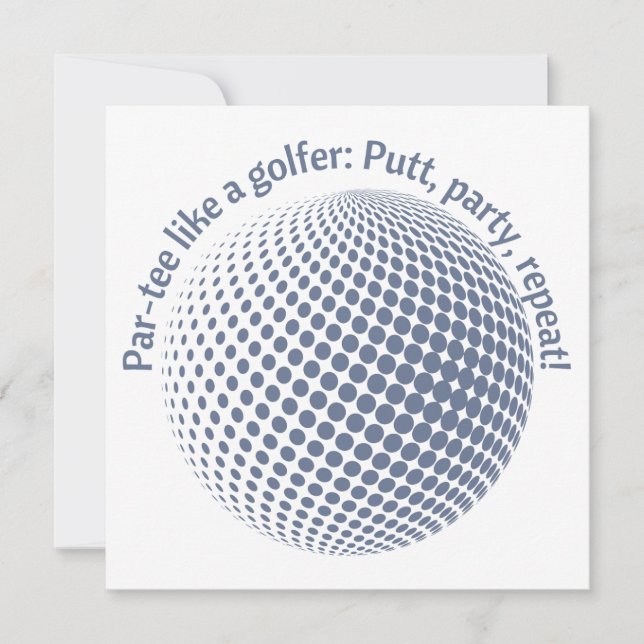 Par-tee like a golfer invitation (Front)