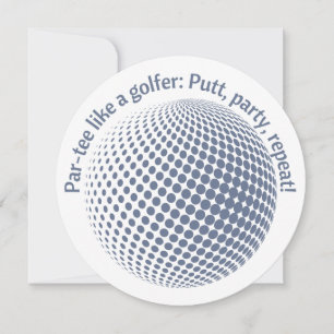 Par-tee like a golfer invitation