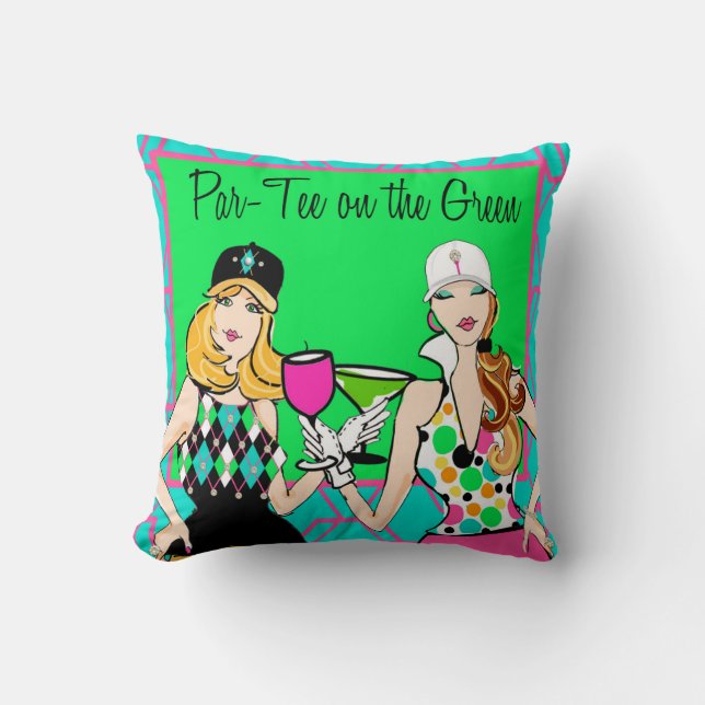 Par-tee on the green cushion (Front)