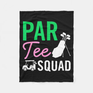 Par Tee Squad Funny Birthday Party Golf Player Fam Fleece Blanket