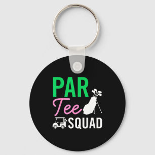 Par Tee Squad Funny Birthday Party Golf Player Fam Key Ring