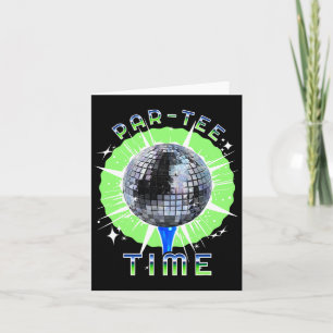 Par-tee Time Funny Golf And Disco Party Card