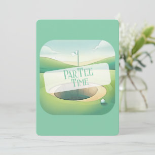 Par-Tee Time Golf Themed Birthday Invitation