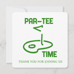 Par Tee Time Thank You Card