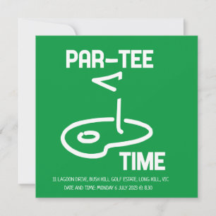 Par-Tee Time White   Invitation
