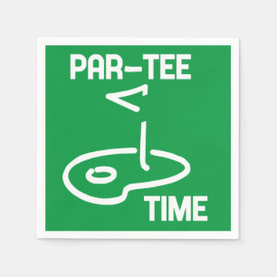 Par-Tee Time White Napkin