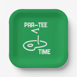 Par-Tee Time White Paper Plate