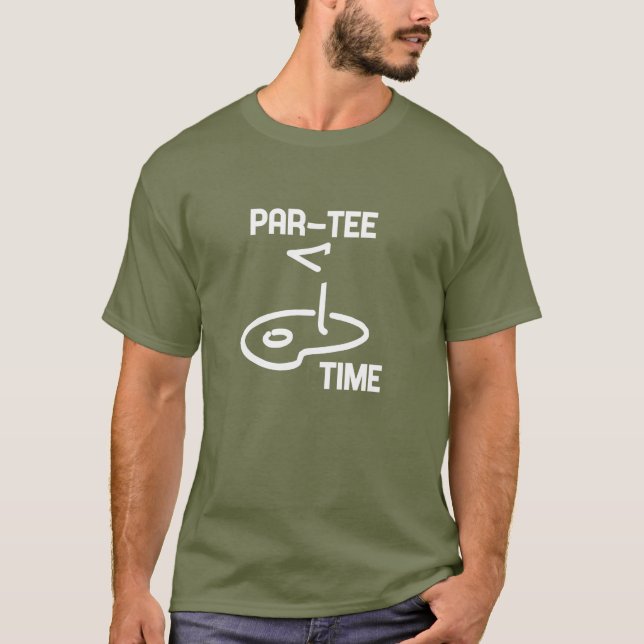 Par-Tee Time White   T-Shirt (Front)