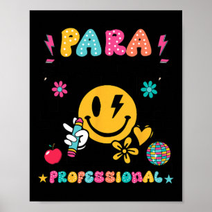Para Dream Team Paraprofessional First Day Back To Poster