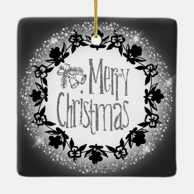  para navidad con decoración ceramic ornament (Back)