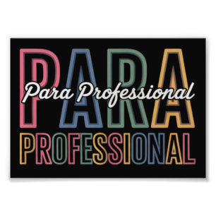 Para Paraprofessional Paraeducator First Day Back Photo Print
