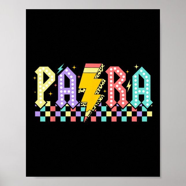 Para Paraprofessional Paraeducator First Day Back  Poster (Front)