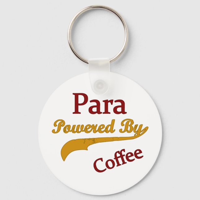 Para Powered By Coffee Key Ring (Front)