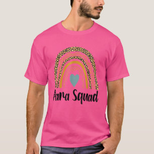 Para Squad Rainbow Leopard First Day Of School Tea T-Shirt