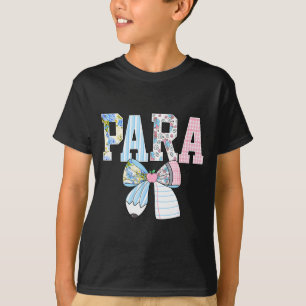 Para teacher coquette bow back to school first day T-Shirt