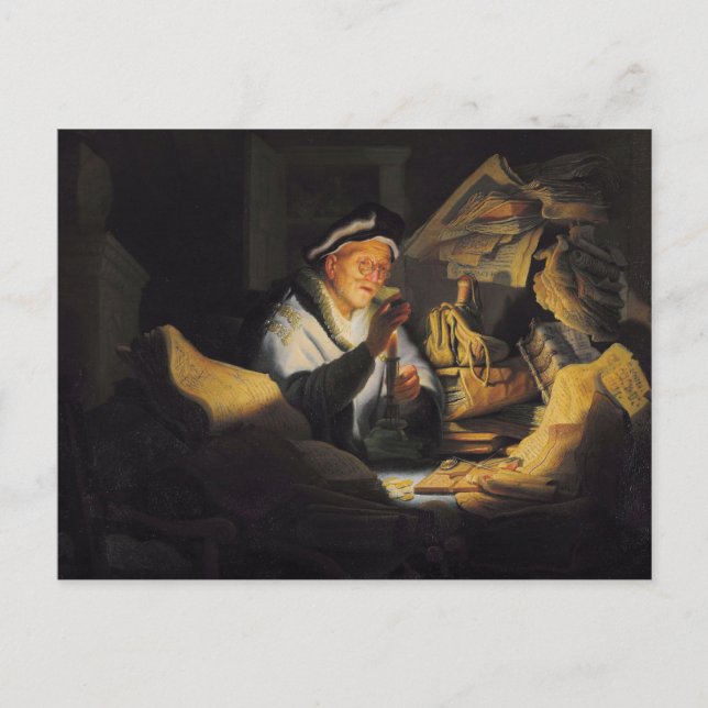 Parable of the Rich Fool by Rembrandt Postcard (Front)