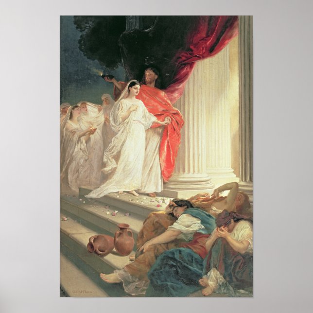 Parable of the Wise and Foolish Virgins, 1886 Poster (Front)