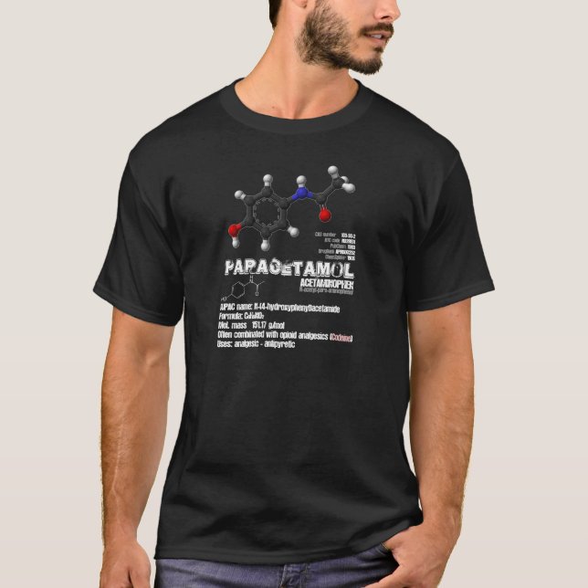 Paracetamol dark version T-Shirt (Front)