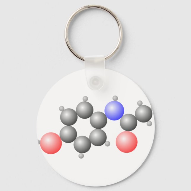 Paracetamol Molecule Key Ring (Front)