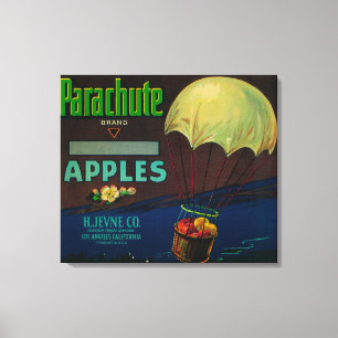 Parachute Apple Crate Label Canvas Print