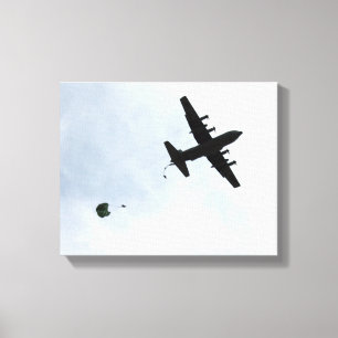 Parachute Drop EC-130H Compass Call Canvas Print