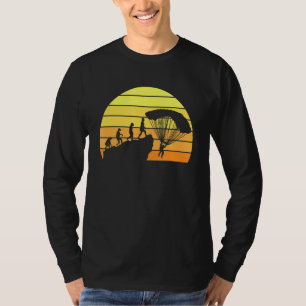 Parachute Evolution Retro Sunset Art T-Shirt