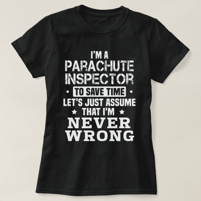Parachute Inspector T-Shirt (Design Front)