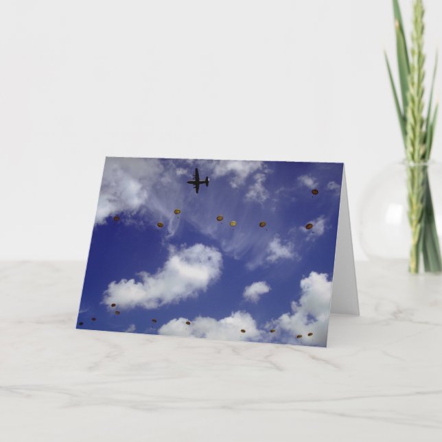 Parachute jump from Dakotas, Airborne Divisions, A Card (Front)