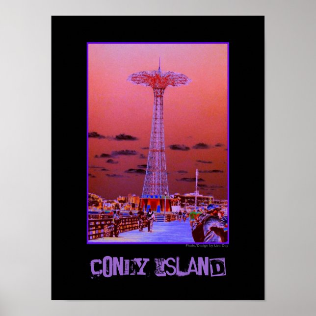 Parachute Jump Psychedelic Poster (Front)