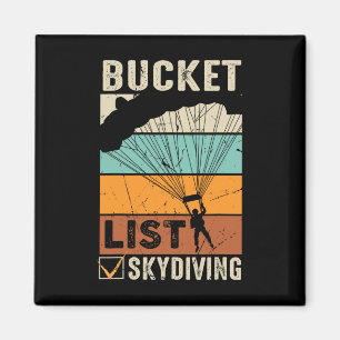 Parachute Jump Skydiver Instructor Bucket Lists Sk Magnet
