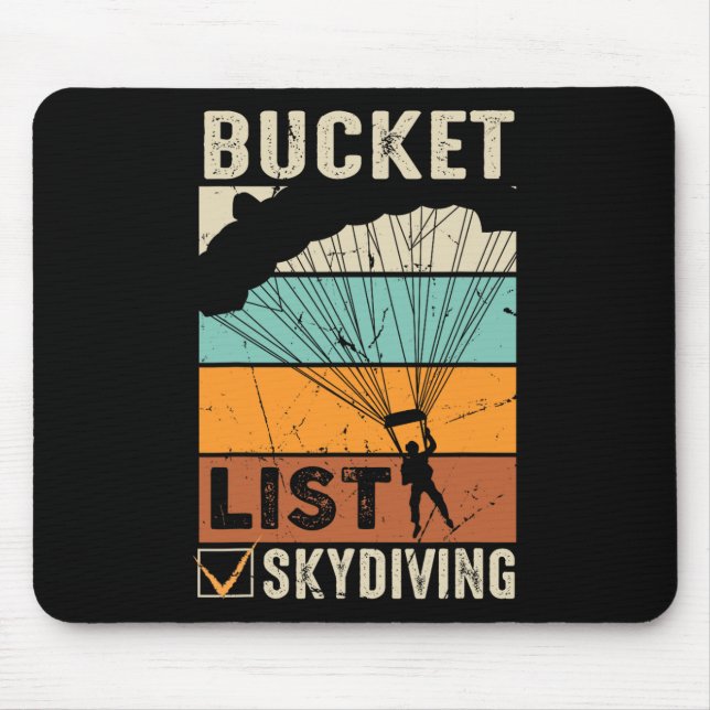 Parachute Jump Skydiver Instructor Bucket Lists Sk Mouse Mat (Front)