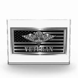 Parachute Rigger Veteran Flag Photo Block