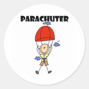 Parachuter Classic Round Sticker