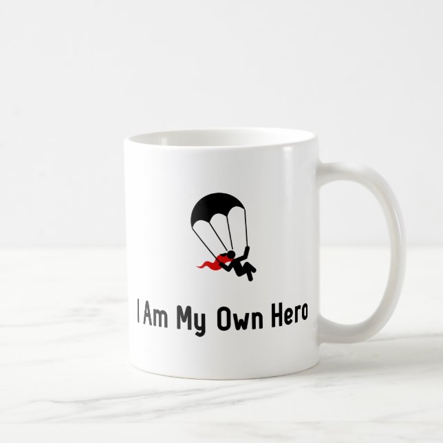 Parachuting Hero Coffee Mug (Right)