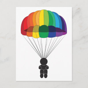 Parachuting Holiday Postcard
