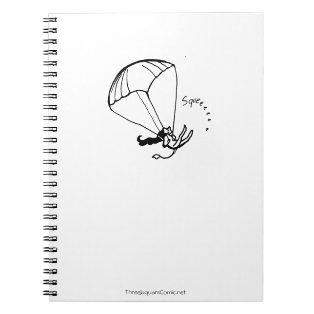 Parachuting Jaguar Artist Notebook! Notebook (Front)