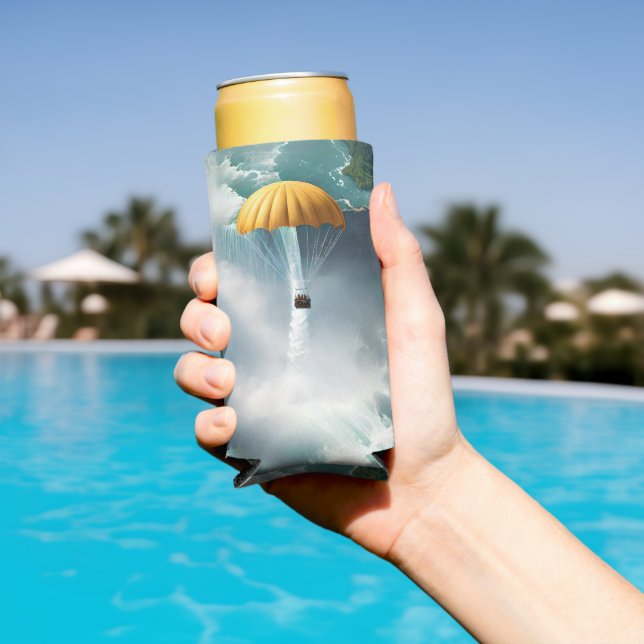 Parachuting Over Niagara Falls In A Basket, Seltzer Can Cooler (In Situ Pool)