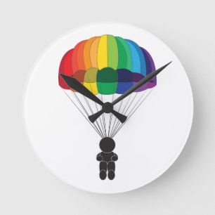 Parachuting Round Clock
