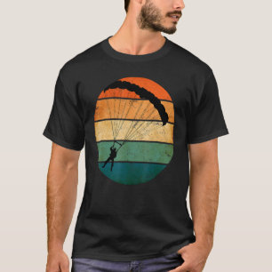 Parachuting Skydiver Silhouette Skydive Parachutis T-Shirt
