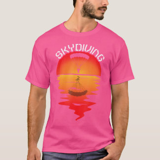 Parachuting Skydiver Sunset Parachutist Skydiving T-Shirt