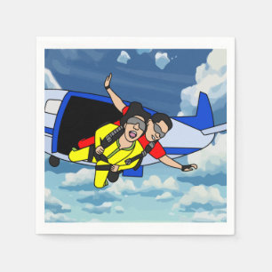 Parachuting Skydiving Free Fall Napkin