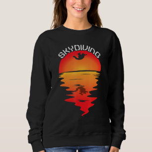Parachuting Skydiving Vintage Sunset Skydiver Para Sweatshirt