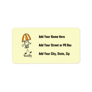 Parachuting Stick Figure Label