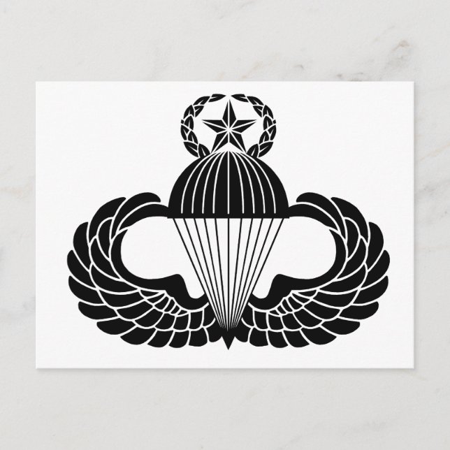 Parachutist badge, Master Postcard (Front)